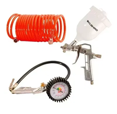 KIT DE 3 PIEZAS P/COMPRESOR INFLADO Y PINTURA - KUSHIRO