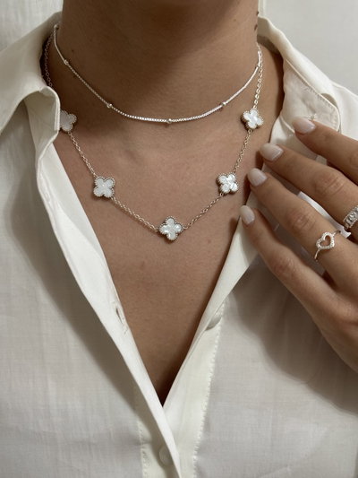 Collar Van Cleef blanco (5)