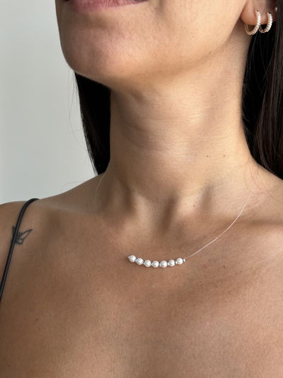 Collar Perlas transparente