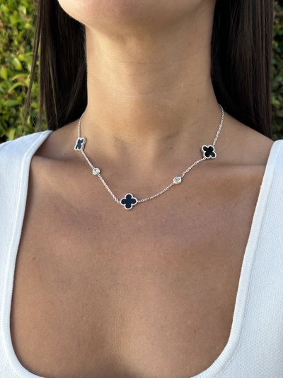 Van cleef negro con strass