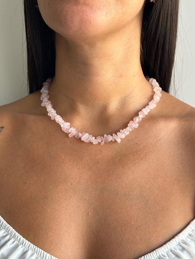 Collar Cuarzo rosa