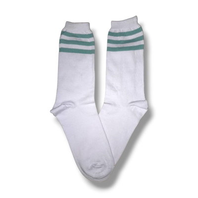 MEDIAS BLANCAS RAYAS VERDES