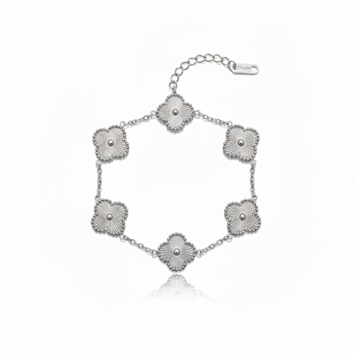 Pulsera Trebol Plateado