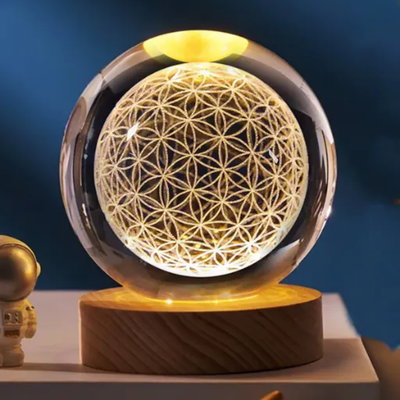 ESFERA LED FLOR DE LA VIDA - 6 cm