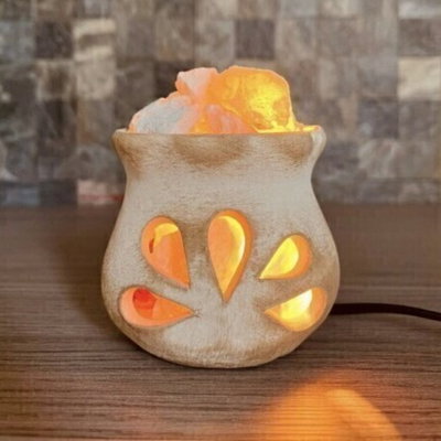 LAMPARA DE SAL COPA DE PÉTALOS