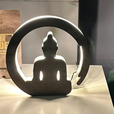 VELADOR LED BUDA MEDITANDO - 25 cm