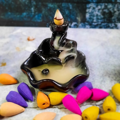 CASCADA DE HUMO FLOR (GRANDE) - Con porta sahumerio