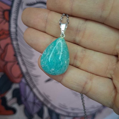 DIJE AMAZONITA - Gota grande