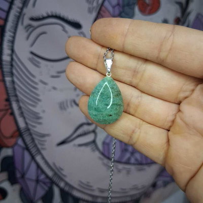 DIJE JADE VERDE - Gota grande