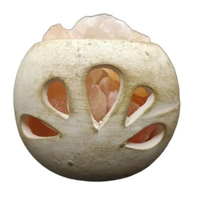 LAMPARA DE SAL ESFERA DE PÉTALOS