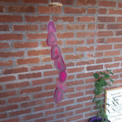 LLAMADOR DE ÁNGELES MEDIANO - Ágatas fucsia