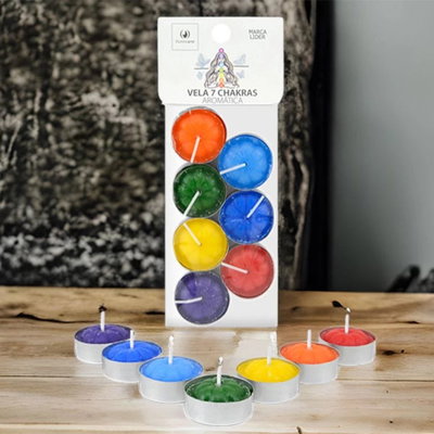 VELAS DE NOCHE 7 CHAKRAS - Iluminarte