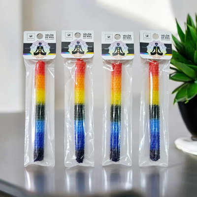 VELA DE MIEL 7 CHAKRAS 18 cm - Iluminarte