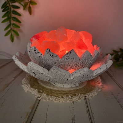 LAMPARA DE SAL FLOR DE LOTO