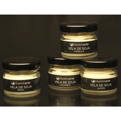 VELA DE SOJA AROMÁTICA FRASCO CHICO - Iluminarte