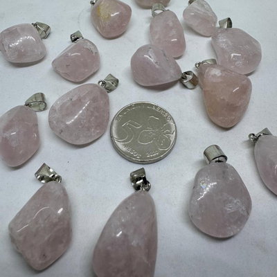 DIJE CUARZO ROSA - Rolado