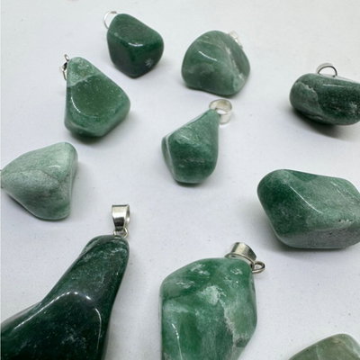 DIJE CUARZO VERDE - Rolado