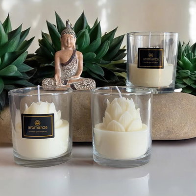 VELA DE SOJA FLOR DE LOTO - Aromanza