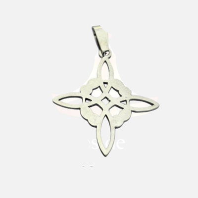 DIJE NUDO DE BRUJA CHICO - Acero quirúrgico