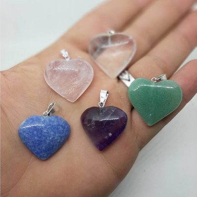 DIJE CORAZÓN MEDIANO - De cristales naturales