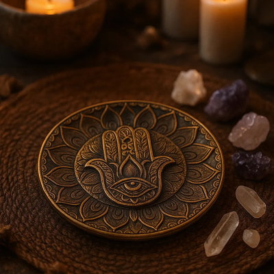 PORTA SAHUMERIOS MANO DE FÁTIMA CIRCULAR