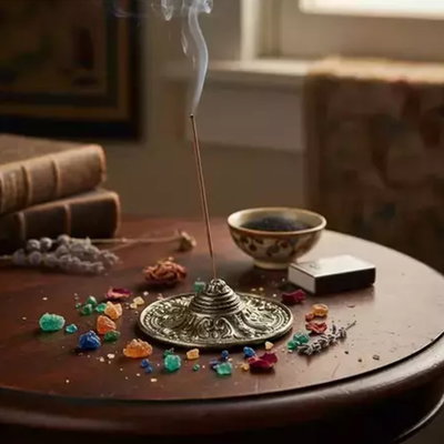 PORTA SAHUMERIOS METAL PESADO CIRCULAR