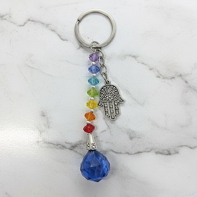 LLAVERO 7 CHAKRAS CON MANO DE FÁTIMA