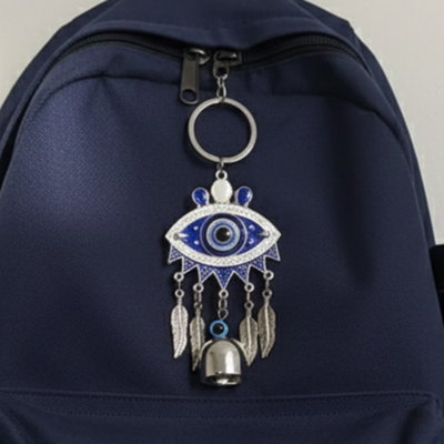 LLAVERO OJO TURCO CON CAMPANITA