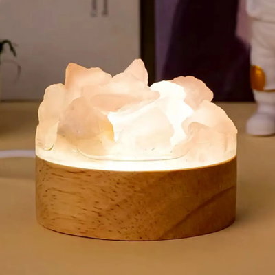 LAMPARA LED DE CUARZO ROSA