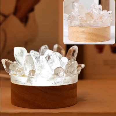 LAMPARA LED DE PUNTAS DE CUARZO CRISTAL