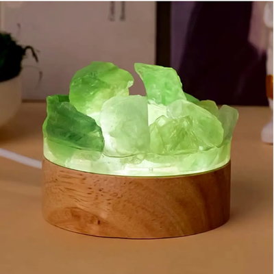 LAMPARA LED DE FLUORITA VERDE