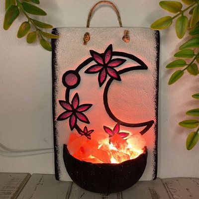 LAMPARA DE SAL COLGANTE LUNA