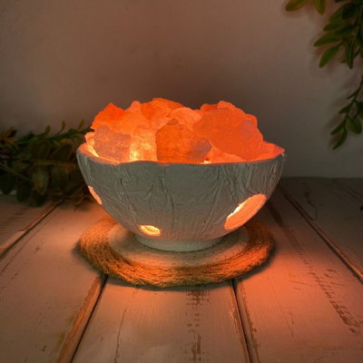 LAMPARA DE SAL RÚSTICA