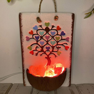 LAMPARA DE SAL COLGANTE ÁRBOL DE LA VIDA