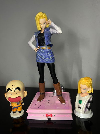 ANDROIDE 18 CON BUSTO INTERCAMBIABLE+ KRILIN (DRAGON BALL)