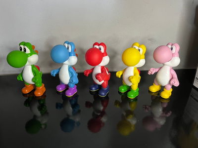 5 YOSHIS DE COLORES (SET) 14.5CM