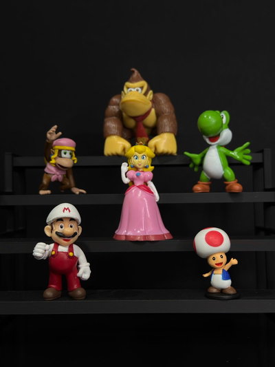 SET X 6 NINTENDO (8CM APROX) SUPER MARIO BROS - GIRUTOYS