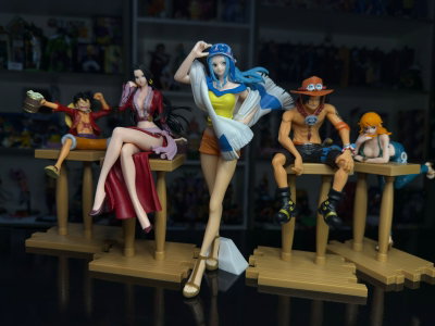 SET X 5 LUFFY, HANCOCK, ACE, NAMI, ETC (18CM) SET ONE PIECE