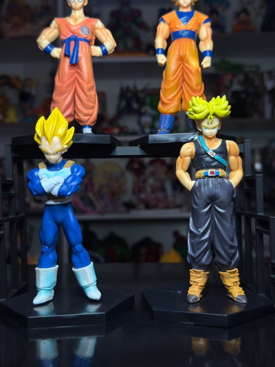 SET X 4 GOKU, VEGETA, TRUNKS, YAMCHA (16CM-8CM-) SET DRAGON BALL - GIRUTOYS