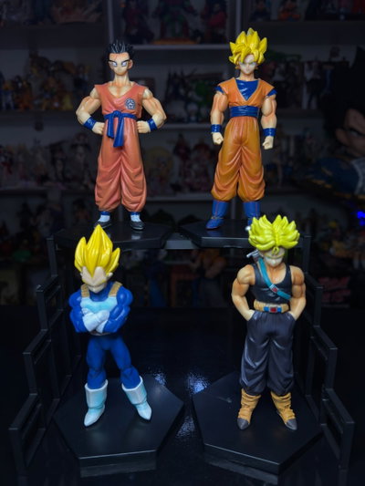 SET X 4 GOKU, VEGETA, TRUNKS, YAMCHA (16CM-8CM-) SET DRAGON BALL - GIRUTOYS