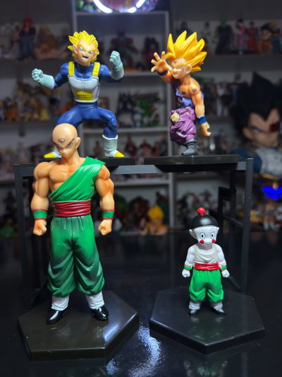 SET X 4 GOHAN, TEN, CHAOS Y VEGETA (16CM-8CM-) SET DRAGON BALL - GIRUTOYS