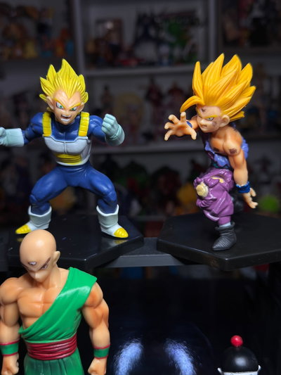 SET X 4 GOHAN, TEN, CHAOS Y VEGETA (16CM-8CM-) SET DRAGON BALL - GIRUTOYS