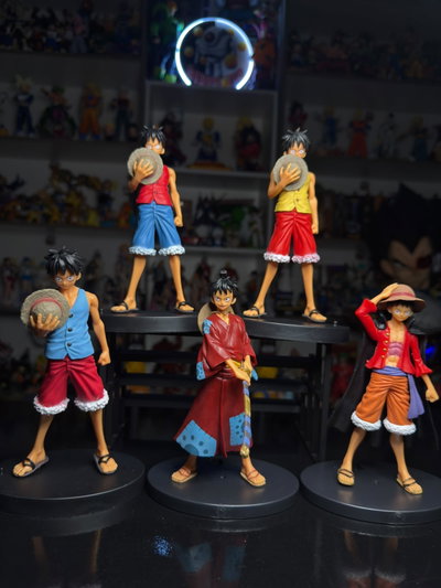 SET X 5 FIGURAS LUFFY (17CM) FIGURA ONE PIECE - GIRUTOYS