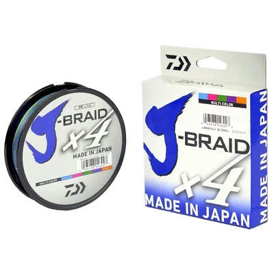 Multifilamento Daiwa J-Braid X4 Multicolor 0.25mm (30lbs) x 300 metros