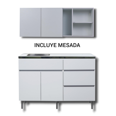 ALACENA Y BAJO MESADA DE 1.20 - LÍNEA LIVORNO - RICCHEZZE
