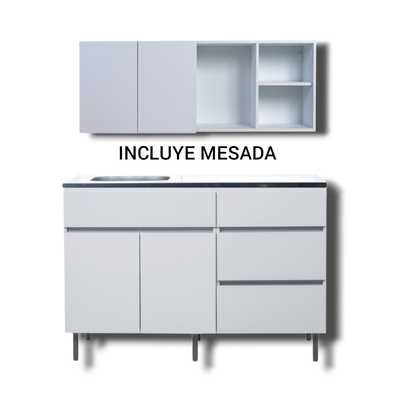 ALACENA Y BAJO MESADA DE 1.40 - LÍNEA LIVORNO - RICCHEZZE