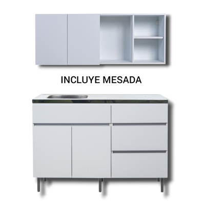 ALACENA Y BAJO MESADA DE 1.40 - LÍNEA LIVORNO - RICCHEZZE