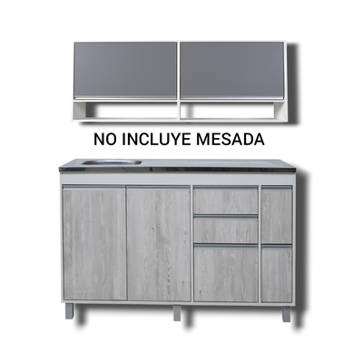ALACENA Y BAJO MESADA DE 1.40 - LÍNEA SORRENTO - RICCHEZZE