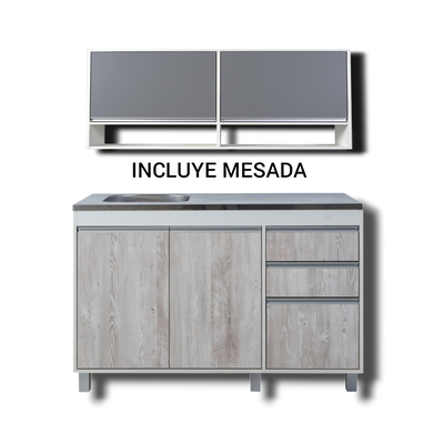 ALACENA Y BAJO MESADA DE 1.20 - LÍNEA SORRENTO - RICCHEZZE