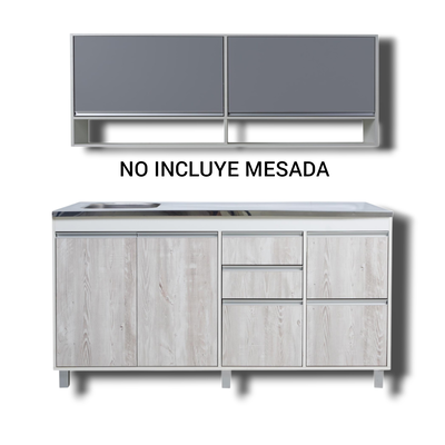 ALACENA Y BAJO MESADA DE 1.60 - LÍNEA SORRENTO - RICCHEZZE